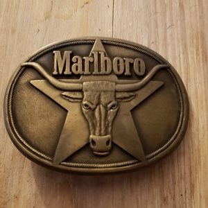 vintage Marlboro brass belt buckle